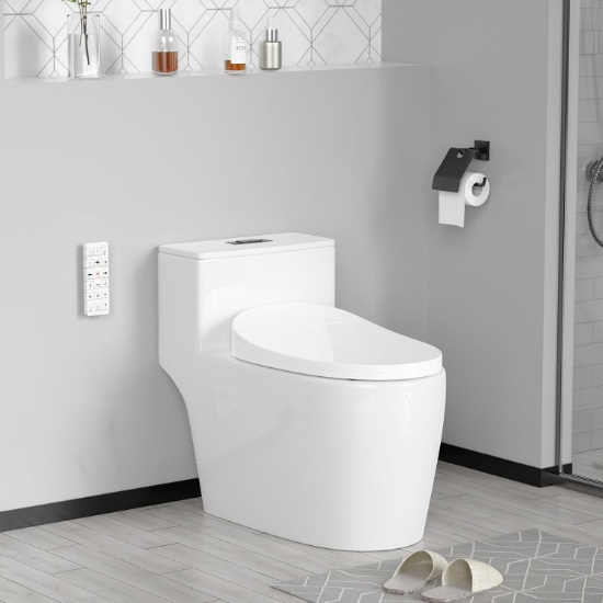 SONINGSIMI ELECTRIC BIDET SEAT FOR ELONGATED TOILETS, HEATED, ADJUSTABLE WATER PRESSURE/TEMP