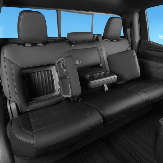 TANDI CUSTOM FIT CHEVY SILVERADO & GMC SIERRA SEAT COVERS, FAUX LEATHER, FULL SET