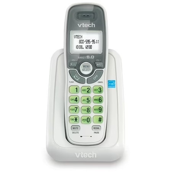 VTECH CS6114 1 HANDSET CORDLESS PHONE- CALLER ID, WHITE
