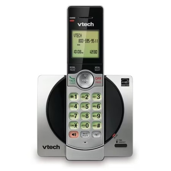 VTECH DECT 6.0 EXPANDABLE CORDLESS PHONE W/CALL BLOCK, CS6919 (SILVER-TONE & BLACK)