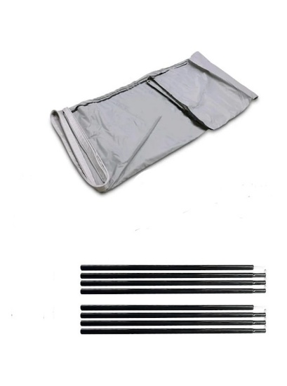 3X2.4M RV SUNSHADE AWNING W/KEDER PIPING ATTACHMENT, CANOPY SUN SAIL KIT FOR CARAVAN MOTORHOME