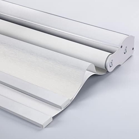 MANUAL DAY & NIGHT ROLLER SHADE (PURE WHITE 82010G) | DUAL-LAYER DESIGN FOR LIGHT CONTROL