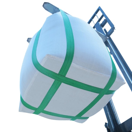 10 PACK 2 TON FIBC BULK BAGS, 35X35X43 IN, 4400 LB SWL, WOVEN PP, DUFFLE TOP