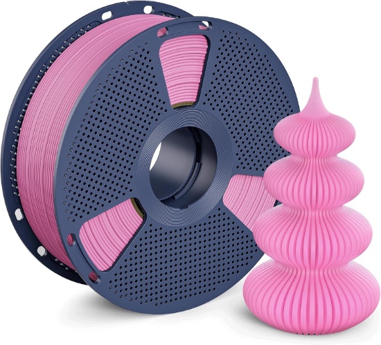 SUNLU MATTE PLA FILAMENT, 1.75MM, 1KG (2.2LBS), PINK | MATTE FINISH REDUCED LAYER LINES 3D FILAMENT