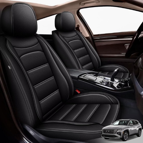 CUSTOM FIT SEAT COVERS FOR HYUNDAI TUCSON 2016-2025, FAUX LEATHER CAR SEAT PROTECTORS