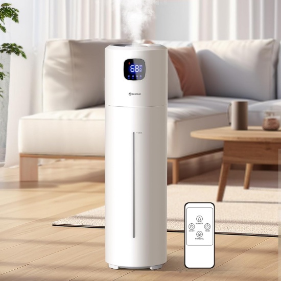 AKESHAN 9L/2.5GAL ULTRASONIC COOL MIST HUMIDIFIER, TOP FILL, QUIET, 350ML/H LARGE MIST, KIDS/OFFICE