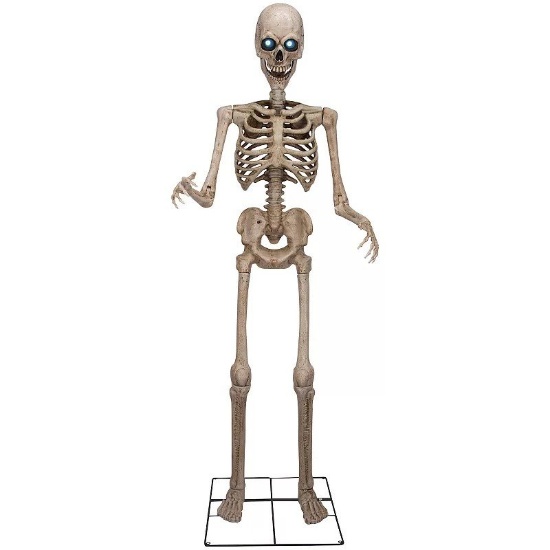 *8-ft. Gemmy Giant Poseable Skeleton w/Light-Up Eyes and Sound Outdoor Decor