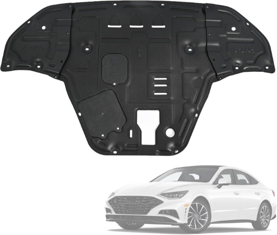 HYUNDAI SONATA ENGINE SPLASH SHIELD GUARD, HEAVY-DUTY PVC, 2020-2023, SKID PLATE W/SERVICE HOLES
