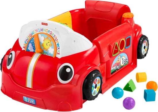 Fisher-Price Laugh & Learn Crawl-Around Car, Play Center W/Smart Stages, For 6m+