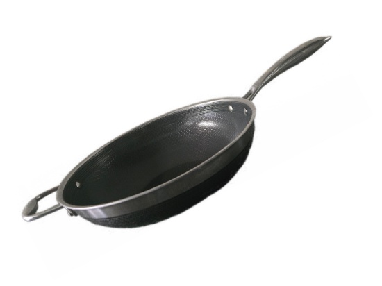 HEXCLAD 12 INCH STAINLESS STEEL HYBRID WOK