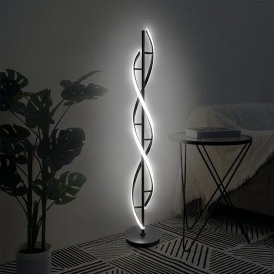 *SPIRAL FLOOR LAMP, SUITABLE FOR LIVING ROOMS, BEDROOMS, DINING ROOMS, STUDIES AND OFFICES (BLACK)
