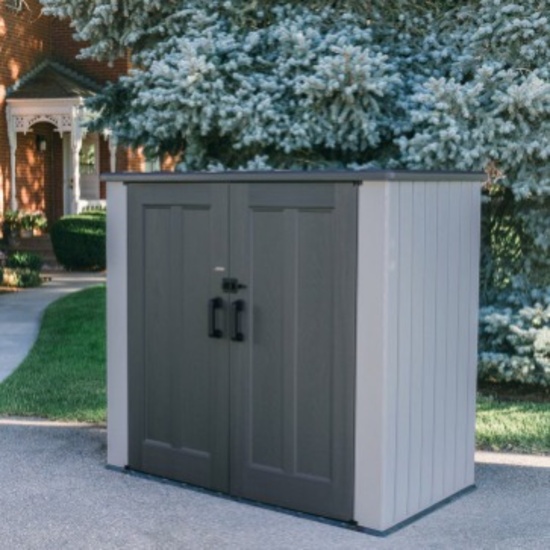 *LIFETIME OUTDOOR UTILITY STORAGE SHED - 75" X 43" X 69"