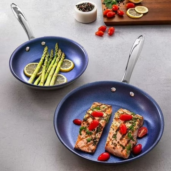 GRANITESTONE DIAMOND PRO STAINLESS STEEL TRI-PLY NON-STICK SAUTE PANS, 2-PIECES