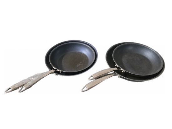 2- 10" FRYING PANS & 2- 12" FRYONG PANS