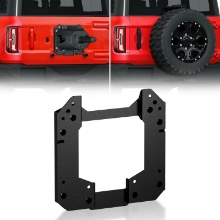 ADJUSTABLE SPARE TIRE CARRIER FOR FORD BRONCO 2021-2026, 40-IN LIFT HOLDER BASE RACK (BLACK)