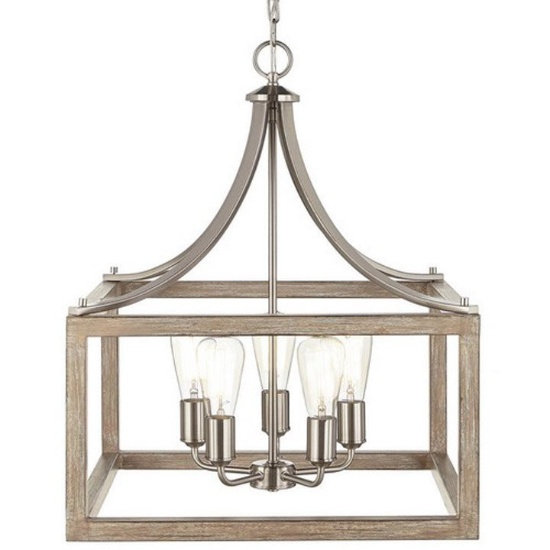 Home Decorators Collection Boswell Quarter Collection 5-Light Brushed, $148.35 Est. Retail Value
