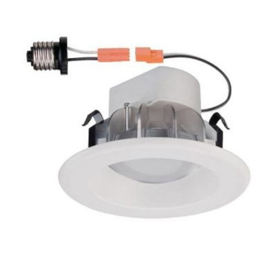 Commercial Electric 4 in. White Integrated LED Recessed Trim, $28.72 Est. Retail Value