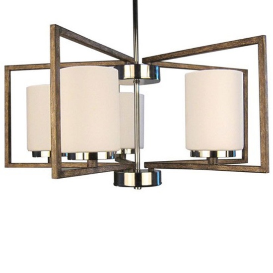 Good Lumens by Madison Avenue 5-Light Polished Nickel and Corona Bronze, $293.22 Est. Retail Value