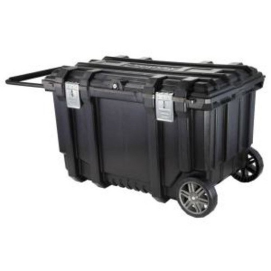 Husky 37 in. Mobile Job Box Utility Cart Black, $73.6 Est. Retail Value