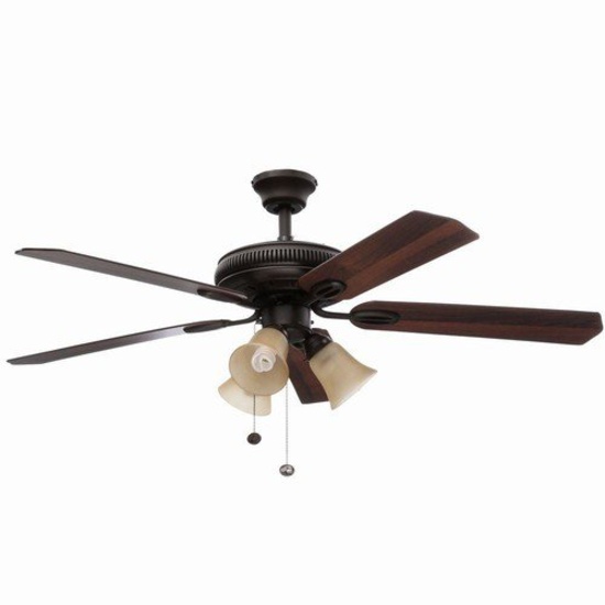 Hampton Bay Glendale 52 in. LED Indoor Oil-Rubbed Bronze Ceiling Fan, $91.97 Est. Retail Value