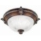 Hampton Bay Bercello Estates 15 in. 2-Light Volterra Bronze Flushmount, $71.27 Est. Retail Value