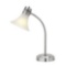 Hampton Bay 20-3/4 in. Satin Nickel Desk Lamp with Adjustable Gooseneck, $17.22 Est. Retail Value