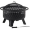 Hampton Bay Piedmont 30 in. Steel Fire Pit in Black with Cooking Grate, $102.35 Est. Retail Value