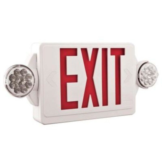Lithonia Lighting Signage 2-Light Plastic LED White Exit Sign, $103.47 Est. Retail Value