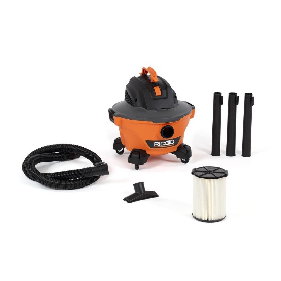 RIDGID 6 Gal. 3.5-Peak HP NXT Wet/Dry Vac, $57.47 Est. Retail Value