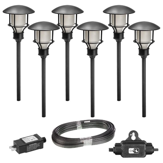 Low Voltage Black Outdoor Integrated LED Landscape, $54.04 Est. Retail Value