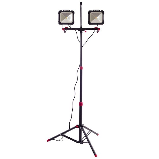 5000-Lumen Twin-Head LED Worklight, $114.97 Est. Retail Value