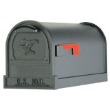 Gibraltar Mailboxes Arlington Premium Steel Post-Mount Mailbox, Black, $57.25 Est. Retail Value