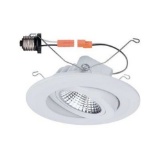 Commercial Electric 6 in. White Integrated LED Recessed Gimbal Trim, $119.91 Est. Retail Value
