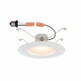 Commercial Electric 6 in. White Integrated LED Recessed Trim (2-Pack), $28.72 Est. Retail Value