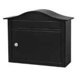 Architectural Mailboxes Saratoga Black Wall-Mount Lockable Mailbox, $60.35 Est. Retail Value
