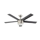 Home Decorators Collection Merwry 52 in. LED  Nickel Ceiling Fan , $136.85 Est. Retail Value