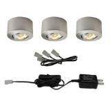 Commercial Electric LED Sandblasted Aluminum  Cabinet Mini Puck Light, $206.86 Est. Retail Value