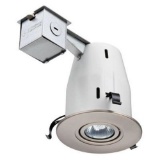 Lithonia Lighting 4 in. Brushed Nickel Integrated LED  Gimbal Lamped, $45.97 Est. Retail Value
