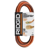 RIDGID 25 ft. 12/3 Extension Cord, $45.97 Est. Retail Value