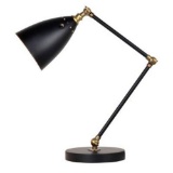 Adesso 16 in. Black with Brass Desk Lamp, $36.78 Est. Retail Value