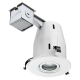 Lithonia Lighting 4 in. Matte White Recessed Gimbal Lamped LED Lighting, $147.1 Est. Retail Value