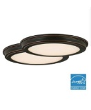 Commercial Electric 24-Watt Bronze Integrated LED Ceiling Flushmount, $114.97 Est. Retail Value