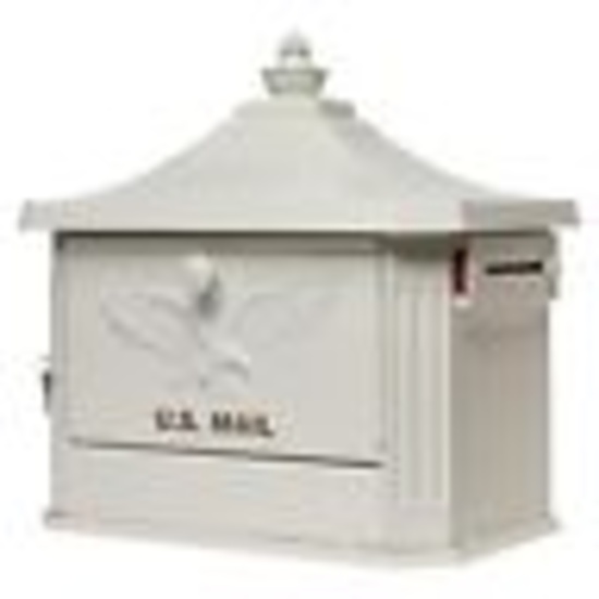 Gibraltar Mailboxes Hamilton White Locking Aluminum Large Post, $114.97 Est. Retail Value