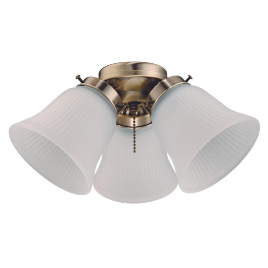 Westinghouse 3-Light LED Cluster Ceiling Fan Light Kit, Antique Brass, $43.67 ERV