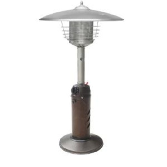 Hampton Bay 11,000 BTU Powder Coated Bronze Tabletop Propane Patio Heater, $113.85 ERV