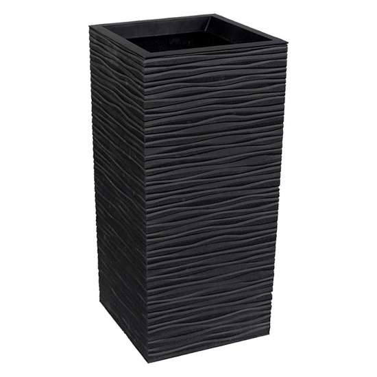 Tierra Verde Serenity 13.5 in. x 26 in. Slate Rubber Self-Watering Planter, $103.97 ERV