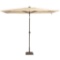 Hampton Bay 10 ft. x 6 ft. Aluminum Solar Patio Umbrella in Cafe, $159.85 ERV