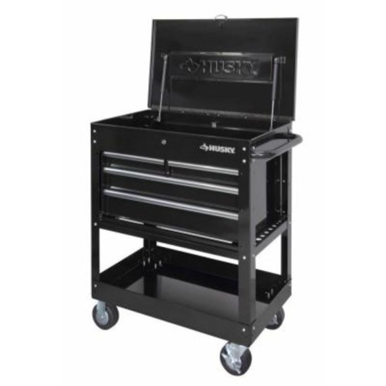 Husky 33 in. 4-Drawer Mechanics Tool Cart, Black, $205.85 ERV