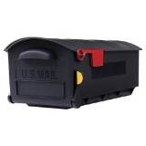 Gibraltar Mailboxes Patriot Large Capacity Rust-Proof Plastic Black, Post-Mount Mailbox, $44.52 ERV