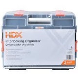 HDX 15-Compartment Interlocking Small Parts Organizer in Black (2-Pack), $11.36 ERV